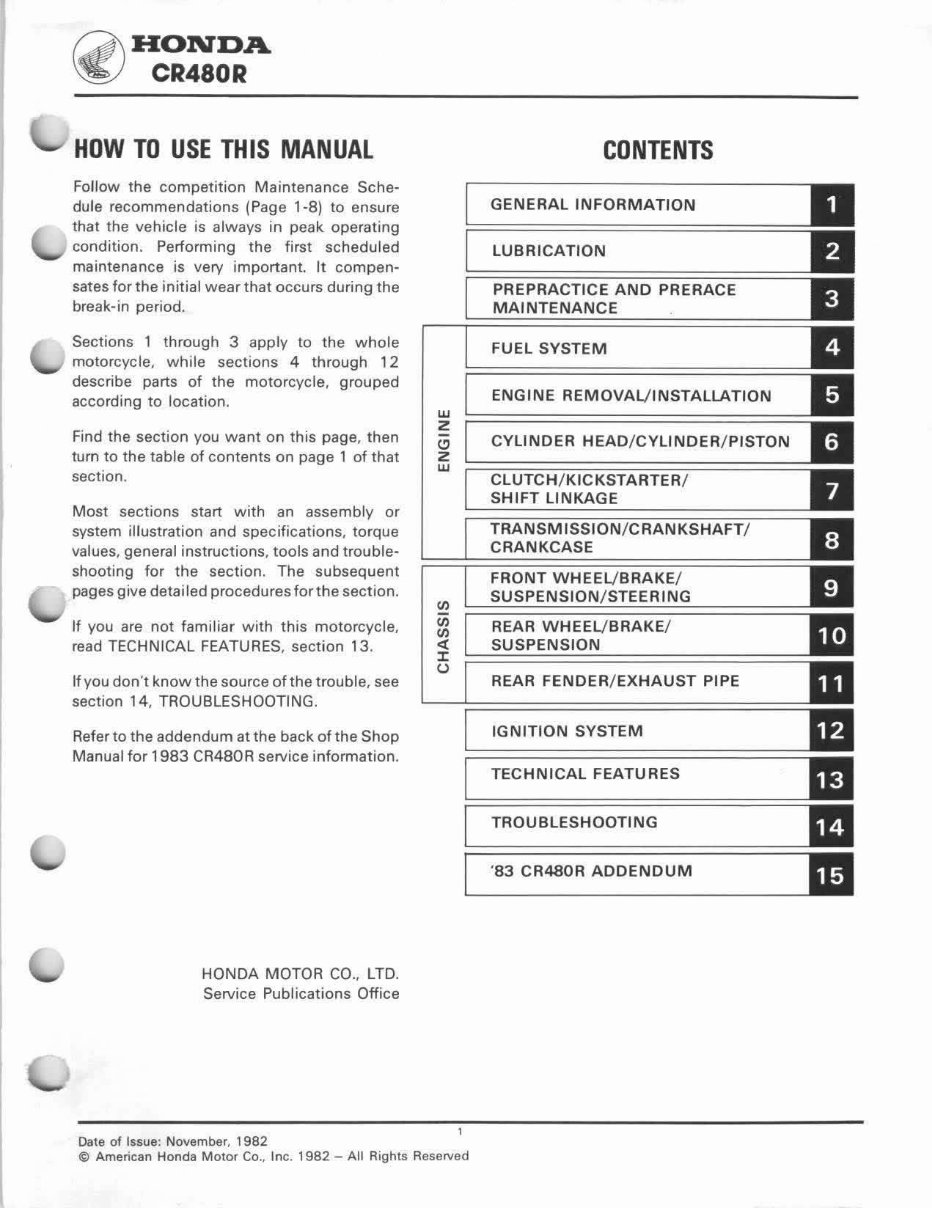 1982-1983 CR480R Service & Repair Manual preview img 3