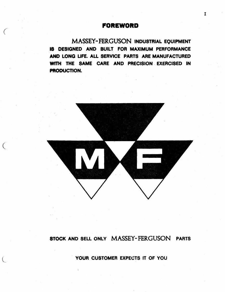 Massey Ferguson MF200B Tractor Loader Dozer Parts Manual preview img 2