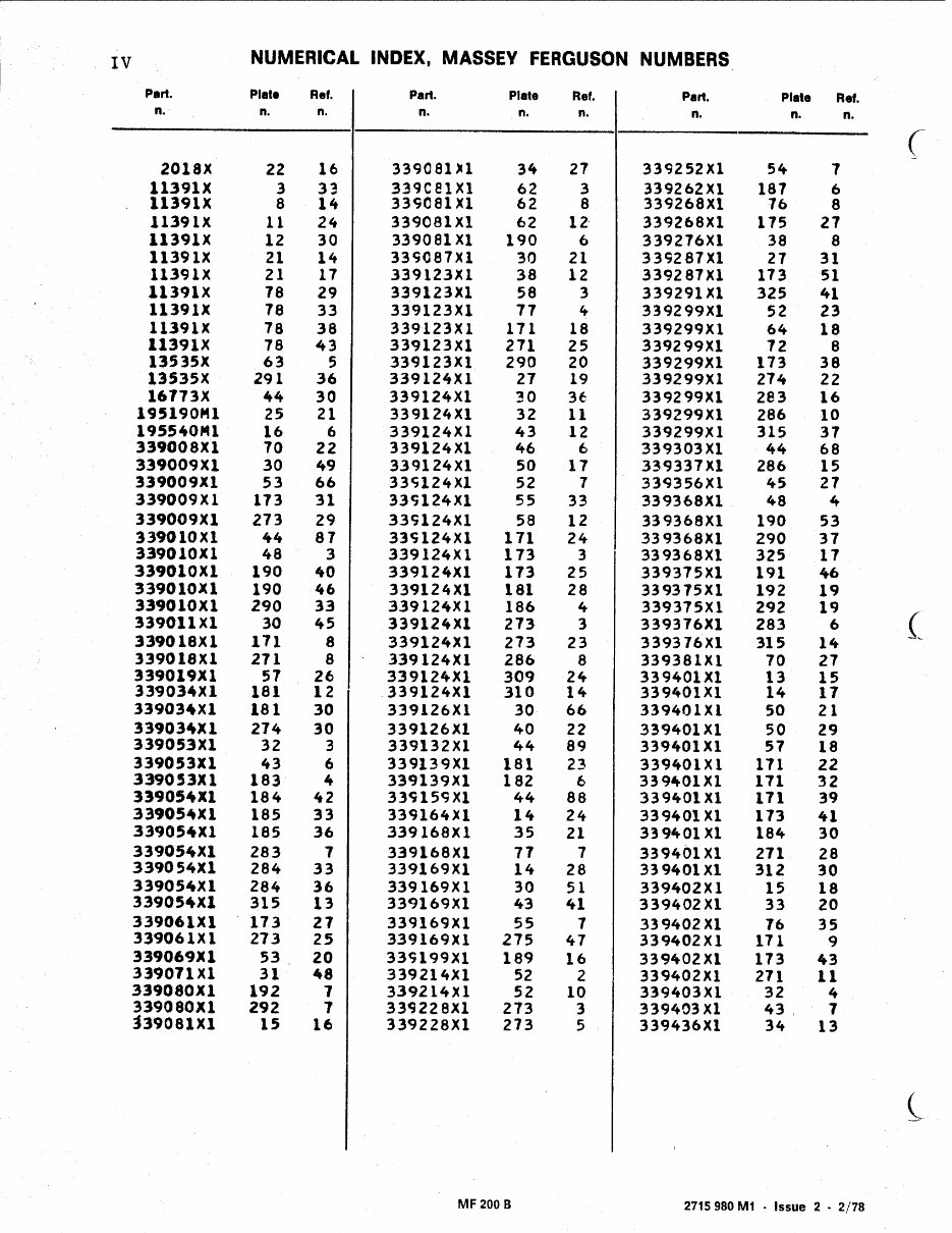 Massey Ferguson MF200B Tractor Loader Dozer Parts Manual preview img 5