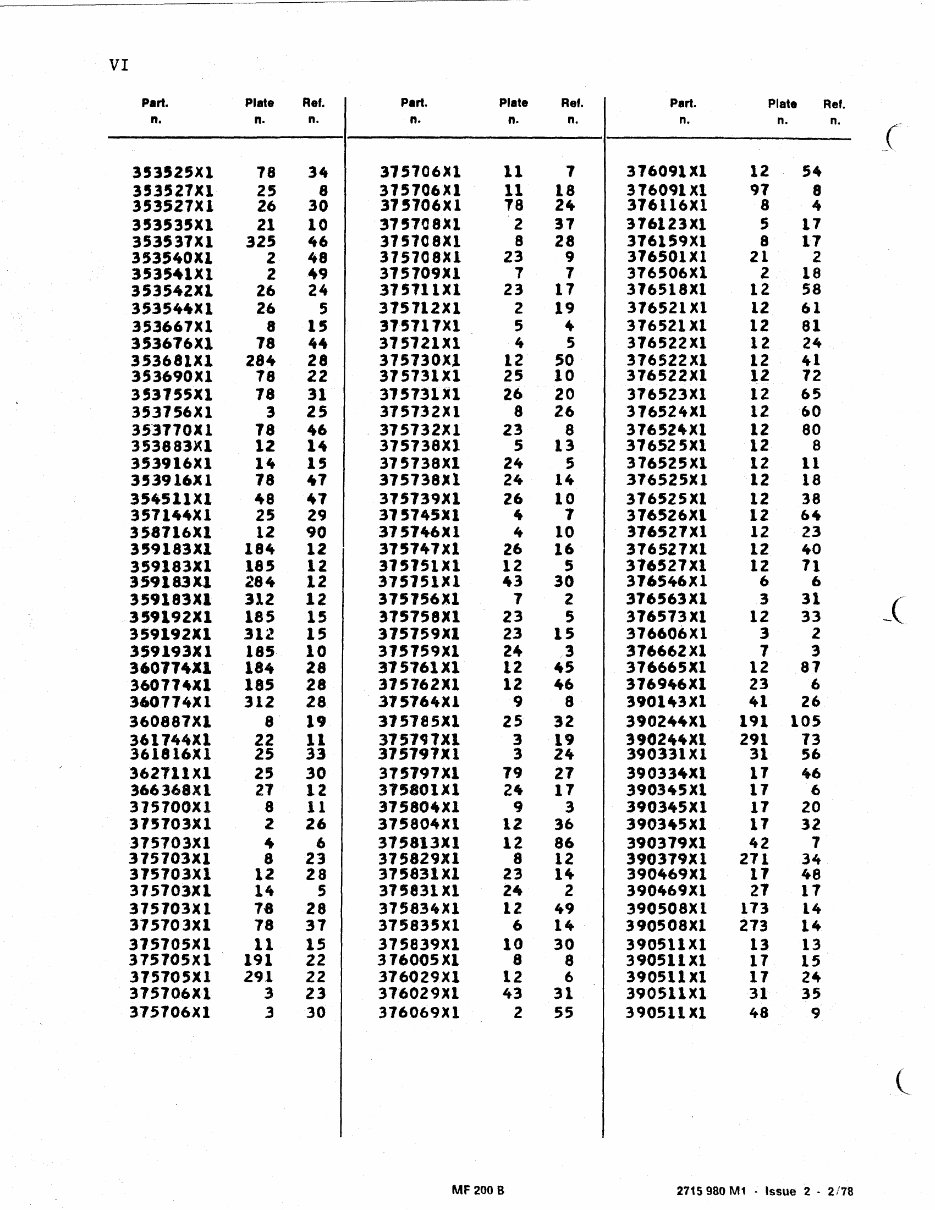 Massey Ferguson MF200B Tractor Loader Dozer Parts Manual preview img 7