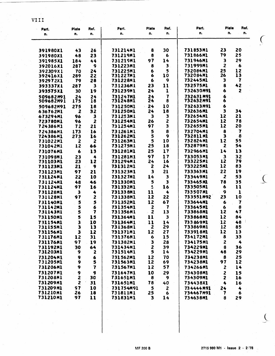 Massey Ferguson MF200B Tractor Loader Dozer Parts Manual preview img 9