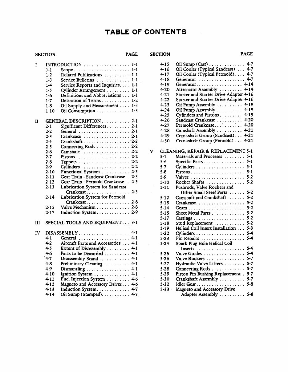 Continental engine overhaul service manual IO-520 IO520 preview img 3