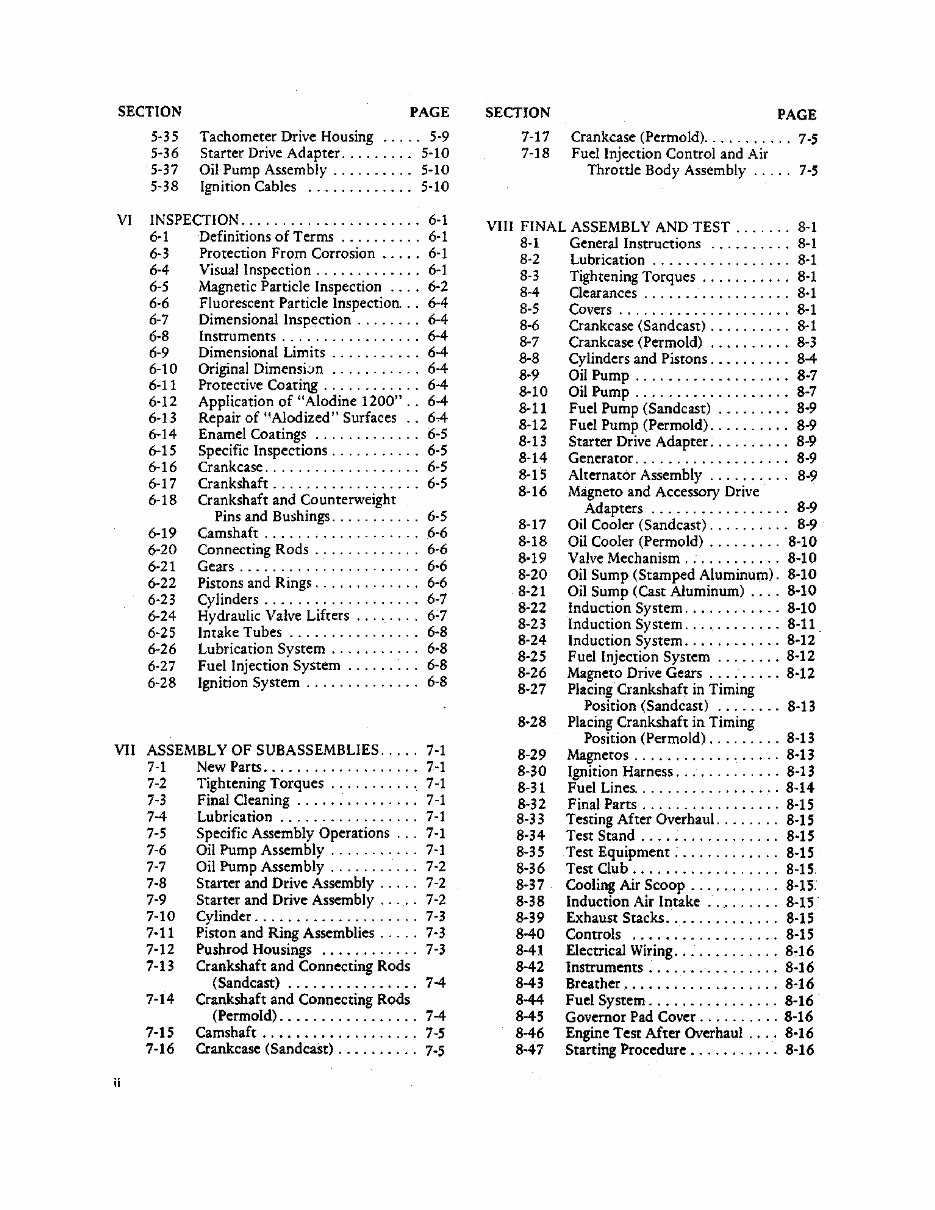 Continental engine overhaul service manual IO-520 IO520 preview img 4