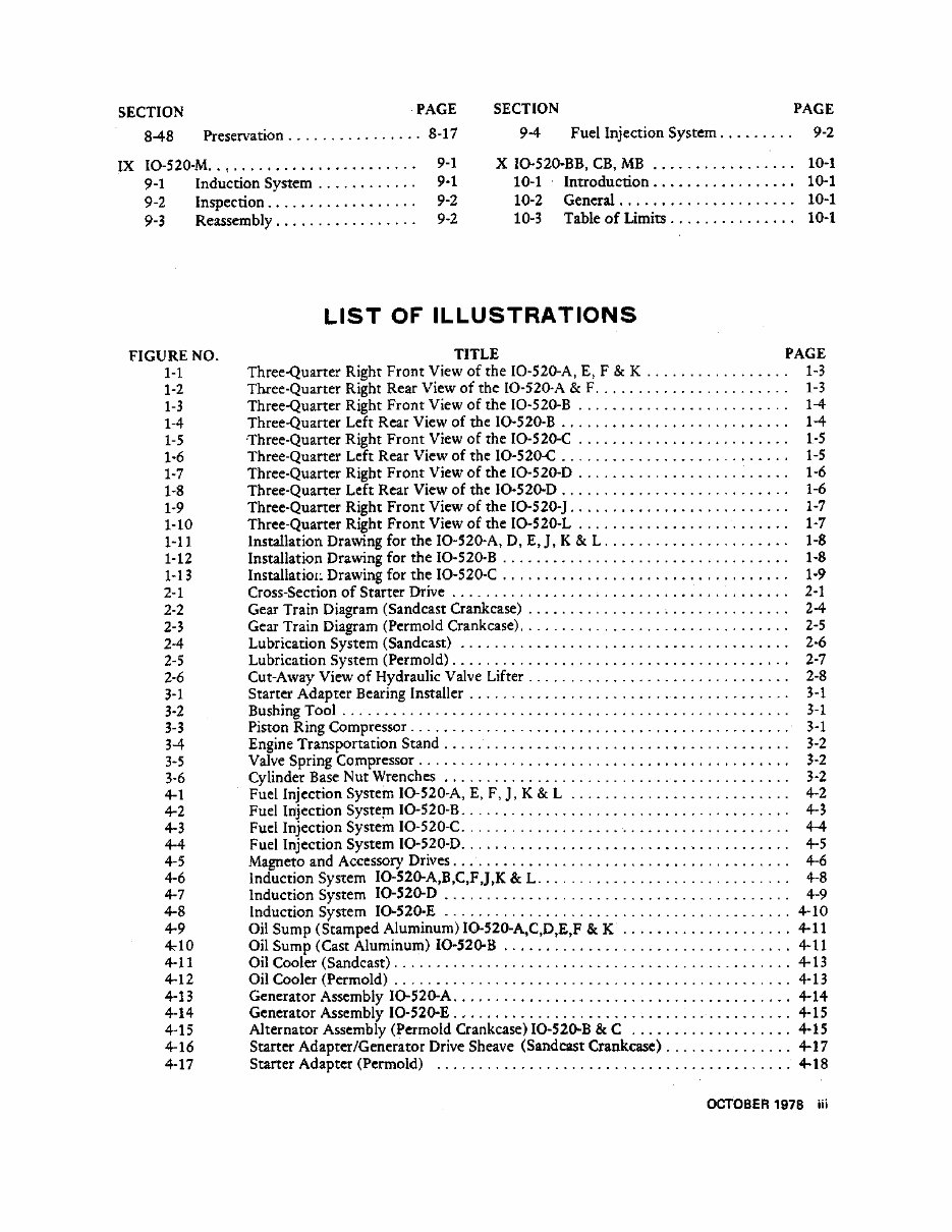 Continental engine overhaul service manual IO-520 IO520 preview img 5