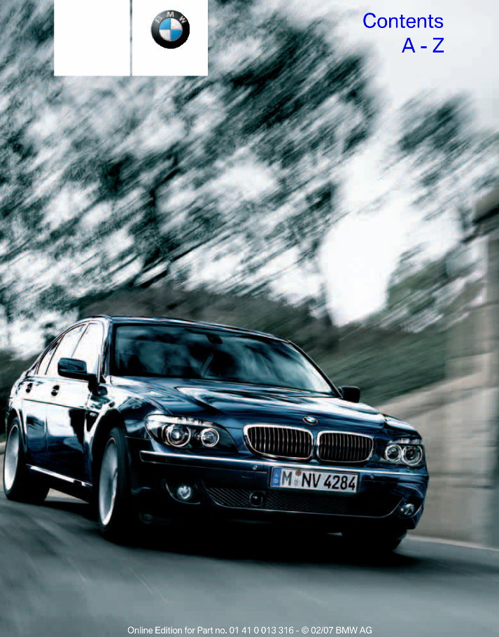 2007 BMW 7 Series Owners Manual preview img 1