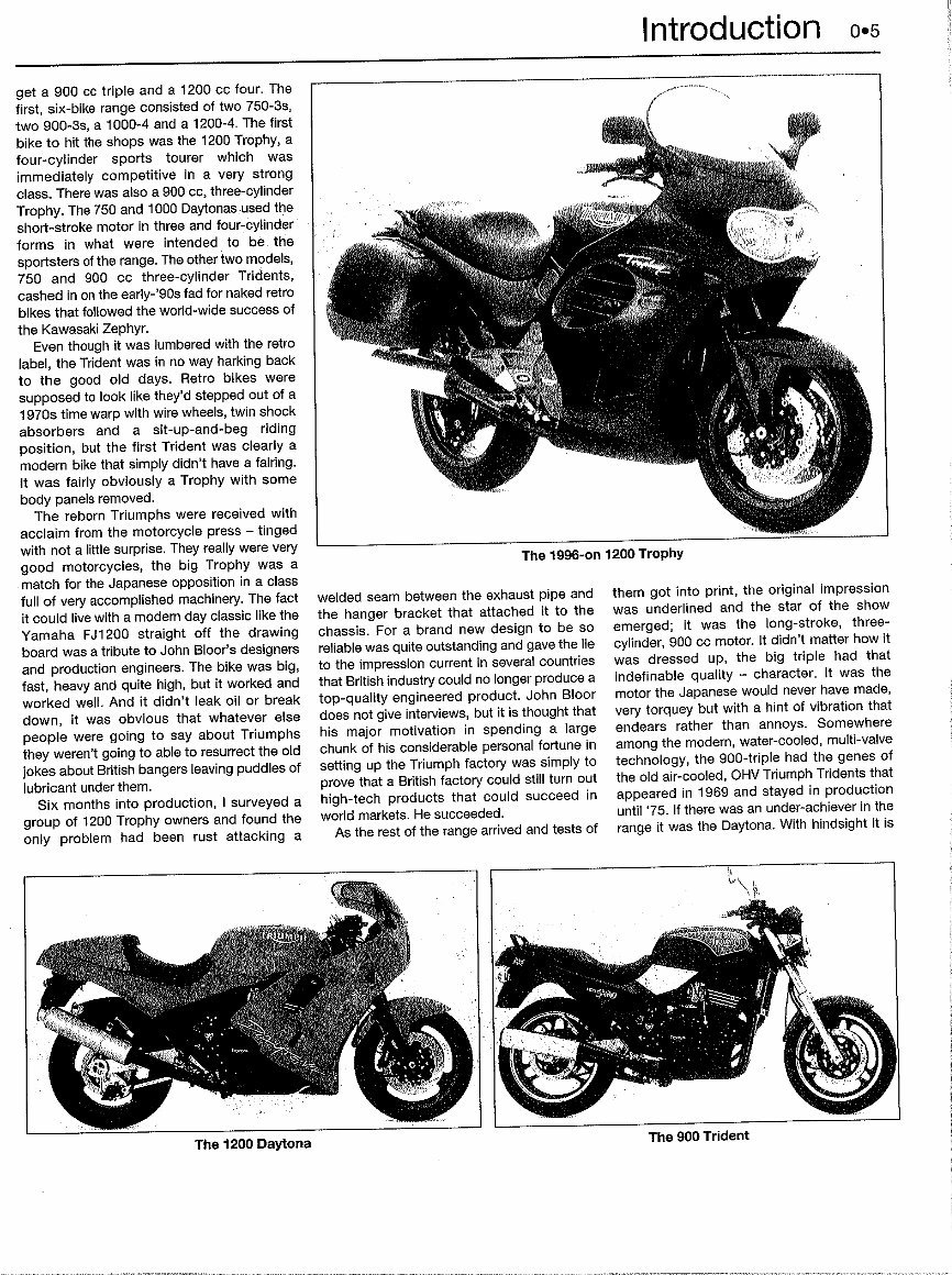 TRIUMPH DAYTONA 900 885CC Service Repair Manual 1992-1996 preview img 6