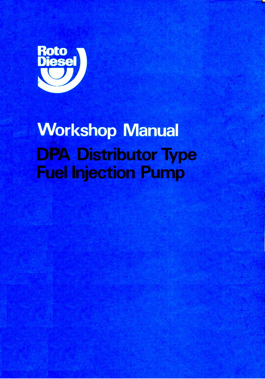 Cav DPA workshop manual Tanem plunger Hydraulic Fuel Pump preview img 1