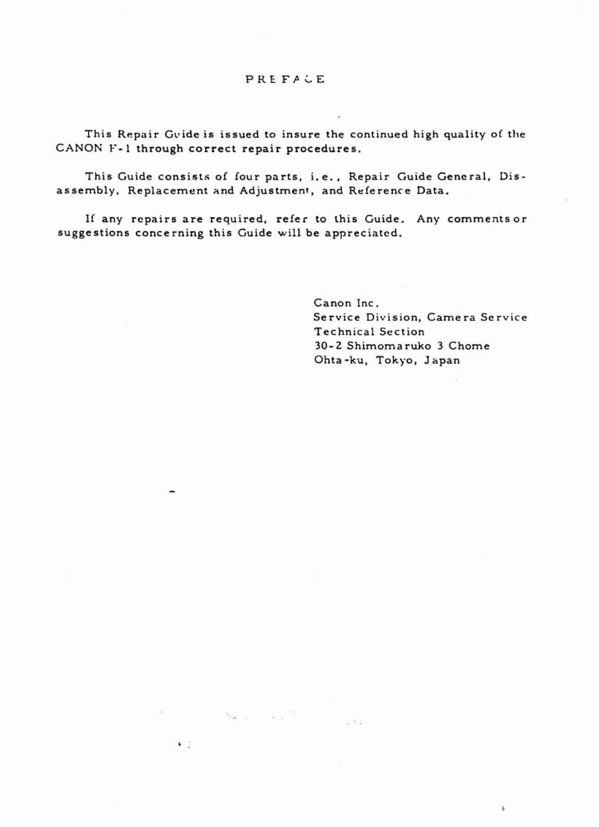 CANON F-1 Repair Guide preview img 2