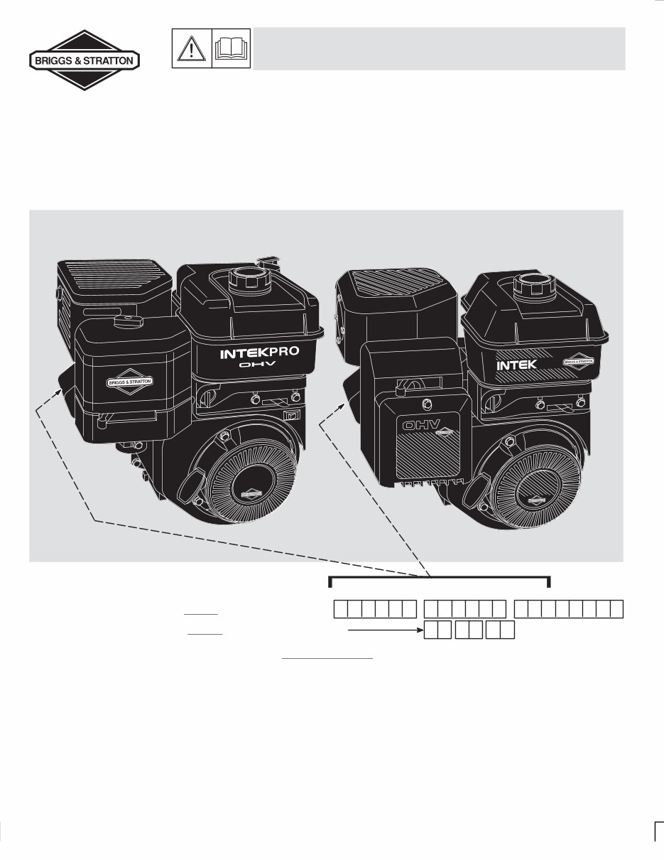 Intek Series Engine Operating Manual preview img 1