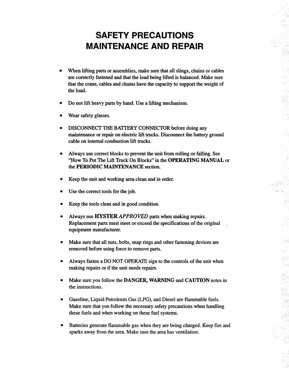 Hyster A222 (RS45-27IH, RS45-30CH; RS46-30IH, RS46-33CH, RS46-33IH, RS46-36CH) Diesel Counter Balanced Truck Service Repair Fact preview img 2