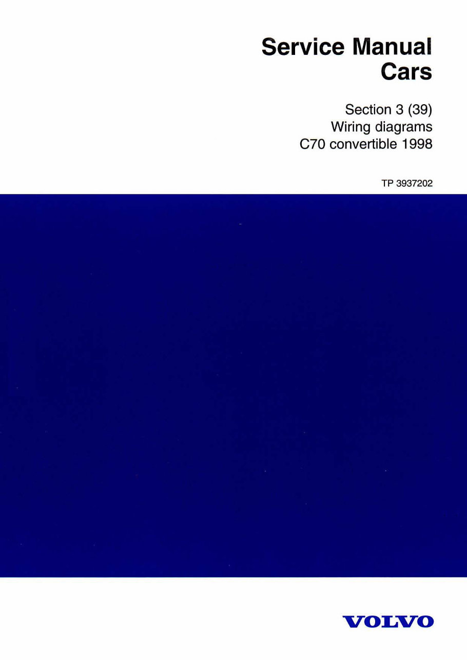 1998 Volvo C70 Convertible Electrical Wiring Diagram Manual preview img 1