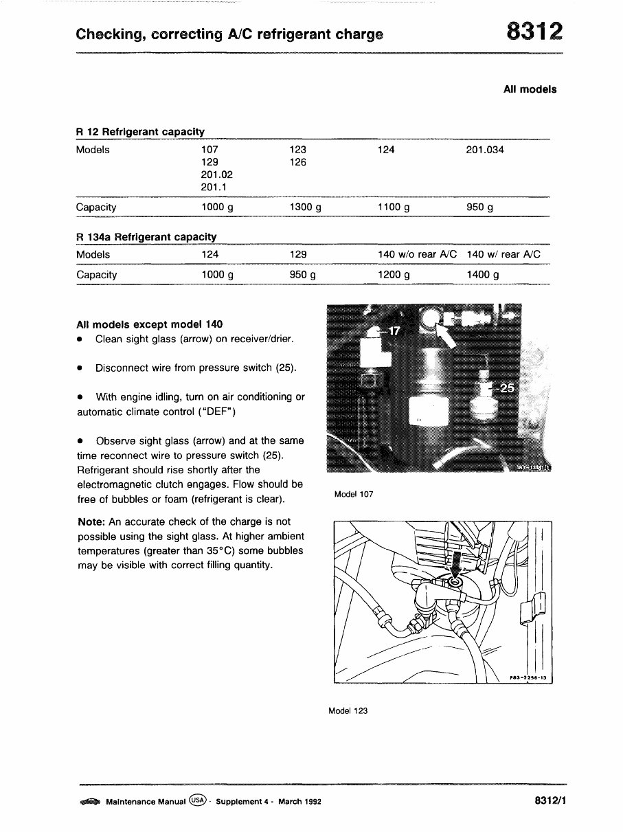Mercedes W107 Workshop Repair And Service Manual preview img 1