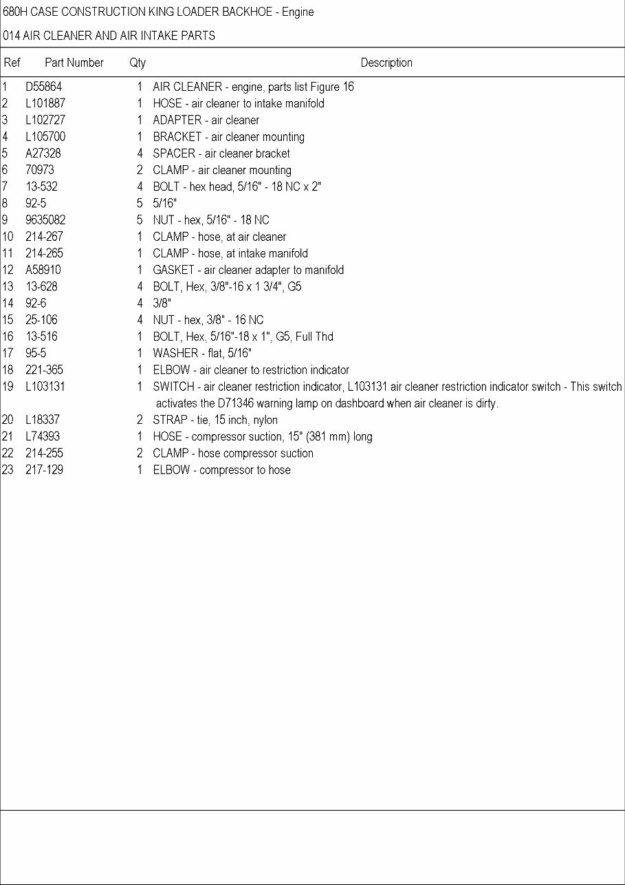 CASE 680H CK BACKHOE Loader Parts Catalog Manual preview img 10