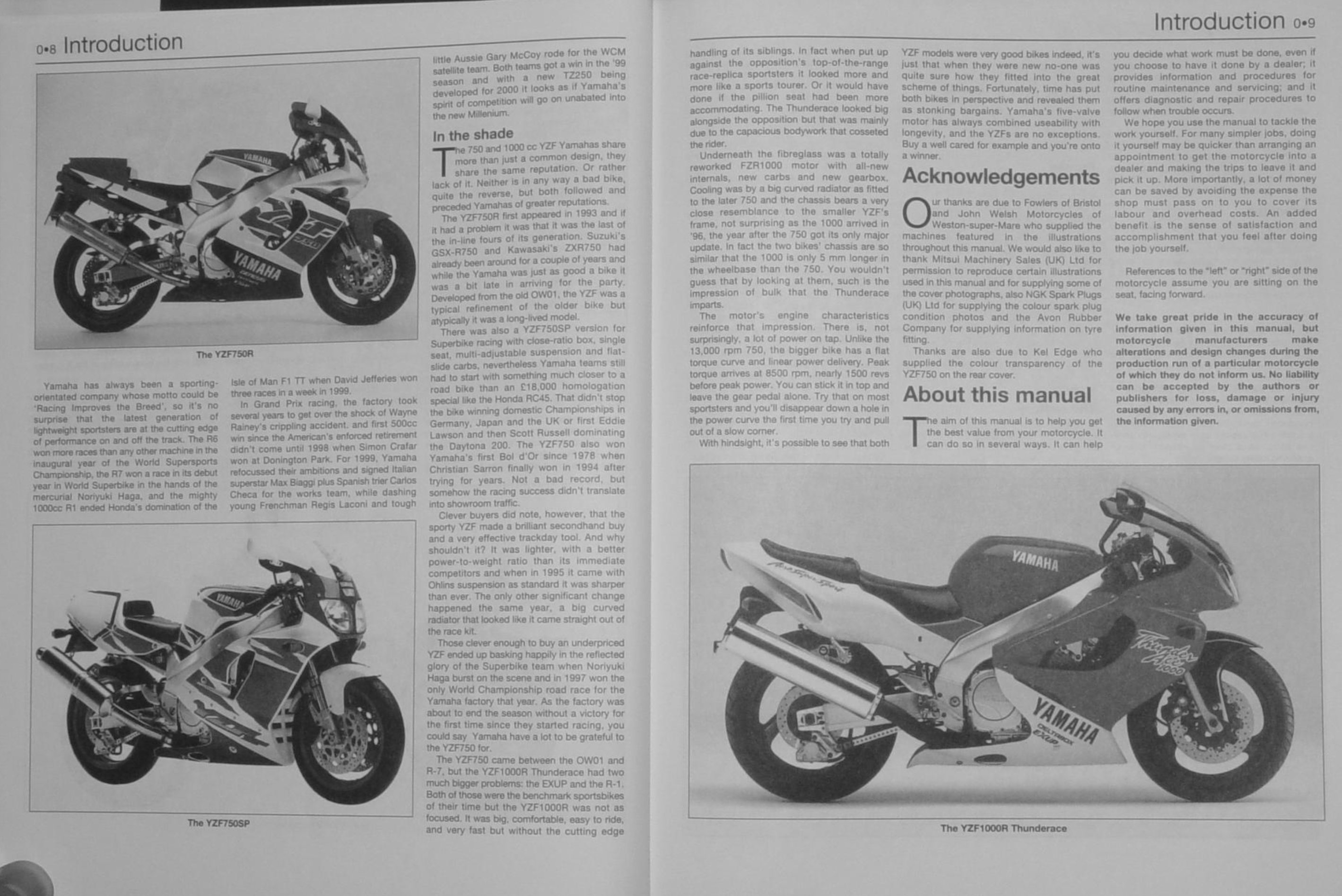 1993-2000 Yamaha YZF 750 R SP YZF 1000 R Service & Repair Manual preview img 6