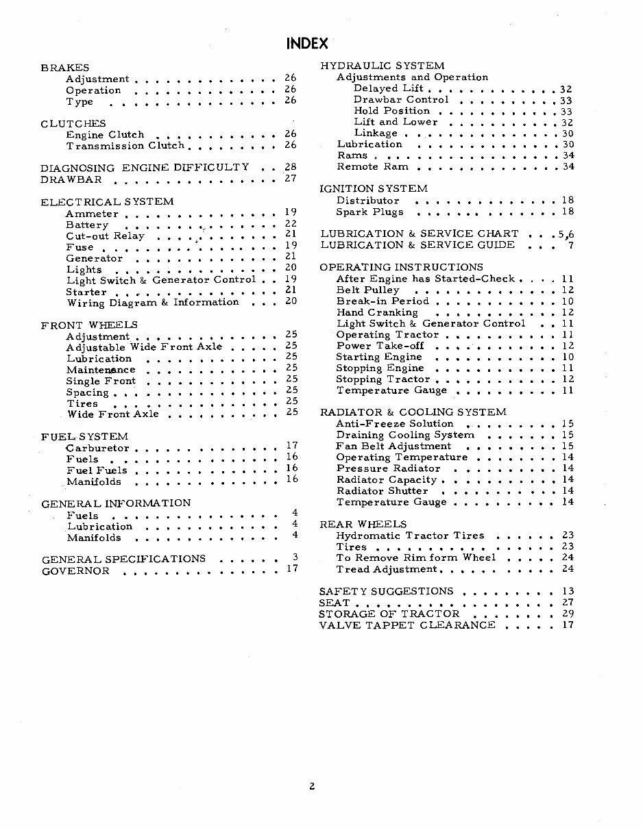 Allis Chalmers WD & WD-45 Tractor Service, Parts & Operators Manual -3- Manuals - preview img 5