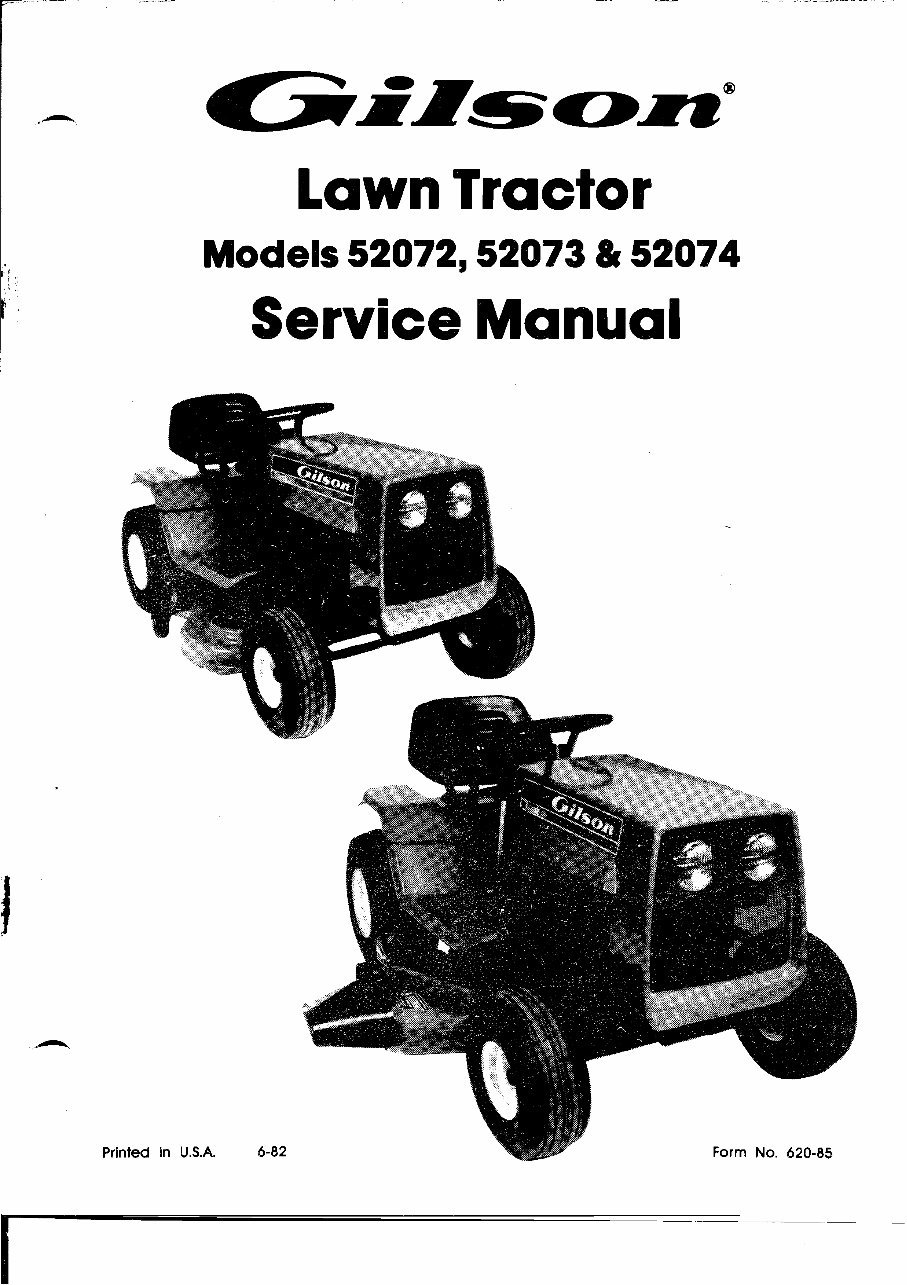 Gilson wards lawn tractor service maintenance manual preview img 1