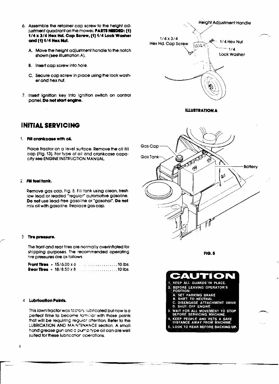 Gilson wards lawn tractor service maintenance manual preview img 4