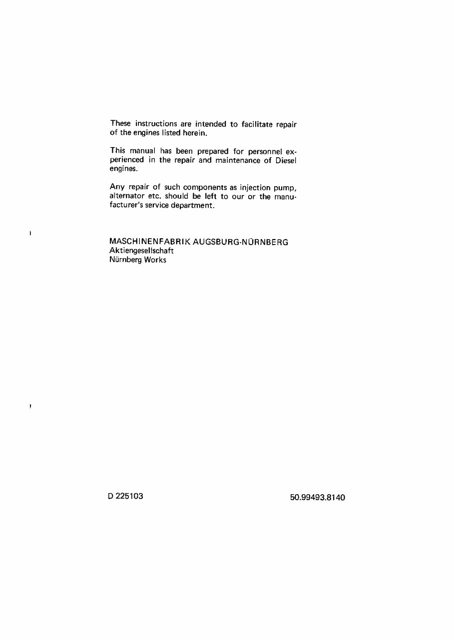 Man Industrial Diesel Engine D2530 ME/MTE, D2540 MTE/MLE, D2840 ME/LE, D2542 ME/MTE/MLE, D2842 ME/LE Series Service Repair Works preview img 2
