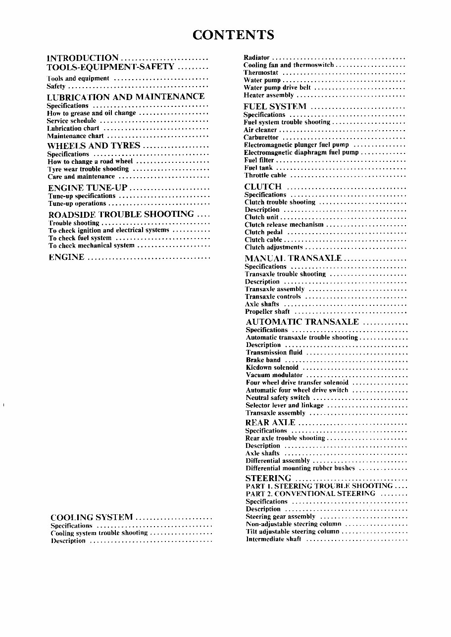 1985-1996 Subaru Brat Service & Repair Manual preview img 3