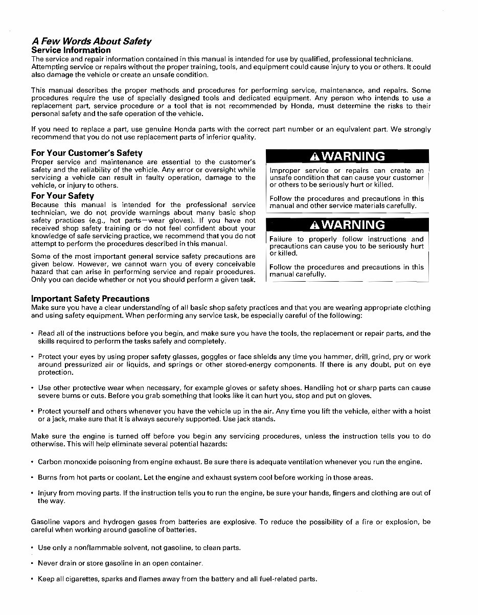 2001-2007 Honda Forza 250 NSS250 Reflex Service & Repair Manual preview img 2