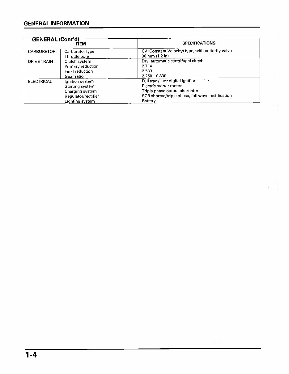 2001-2007 Honda Forza 250 NSS250 Reflex Service & Repair Manual preview img 8