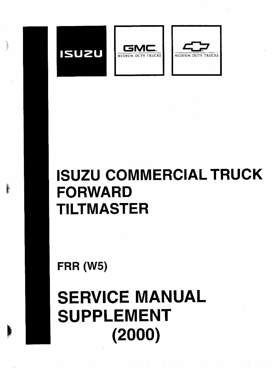 2000-2001 ISUZU FRR WT5500 (6HK1-TC Engine) Service Manual preview img 1