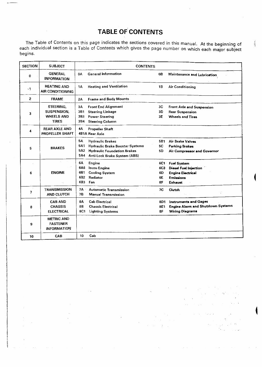 2000-2001 ISUZU FRR WT5500 (6HK1-TC Engine) Service Manual preview img 5