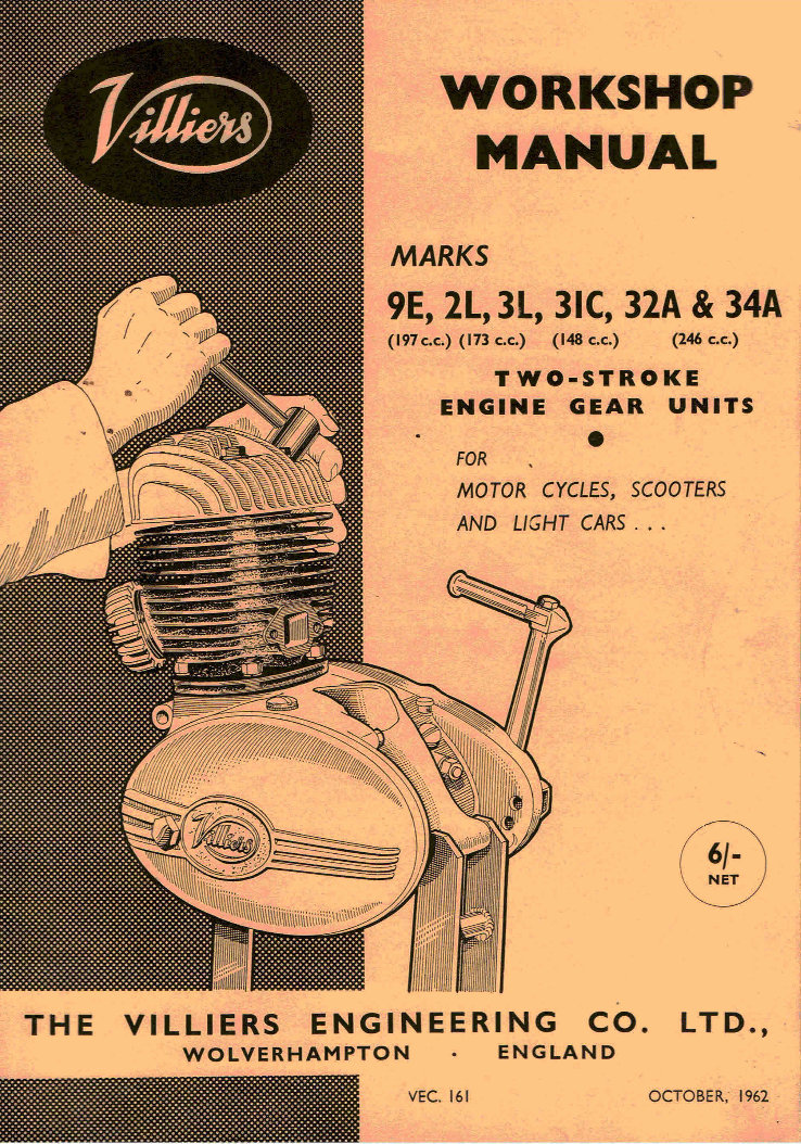 Villiers workshop Manual 9E, 2L, 3L,31C, 32A, 24A preview img 1