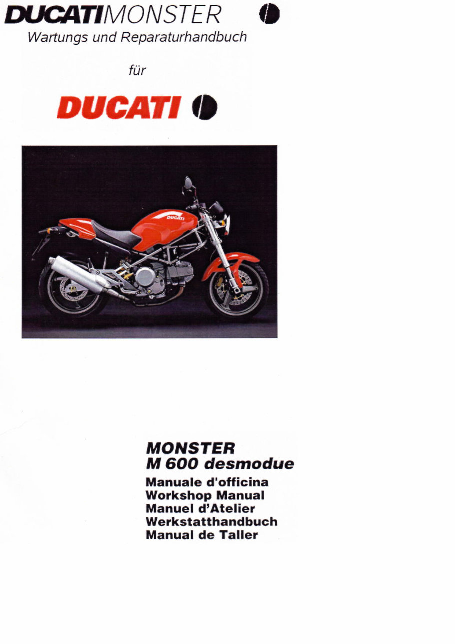 Service Manual Ducati Monster M 600 Desmodue Motorcycle preview img 1