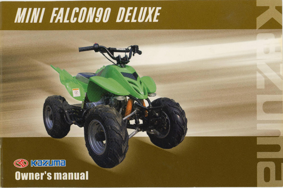 KAZUMA MINI FALCON 90 ATV Owners Manual preview img 1