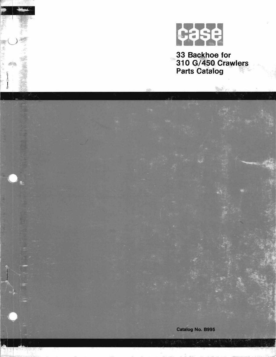 CASE 33 BACKHOE Parts Manual preview img 1