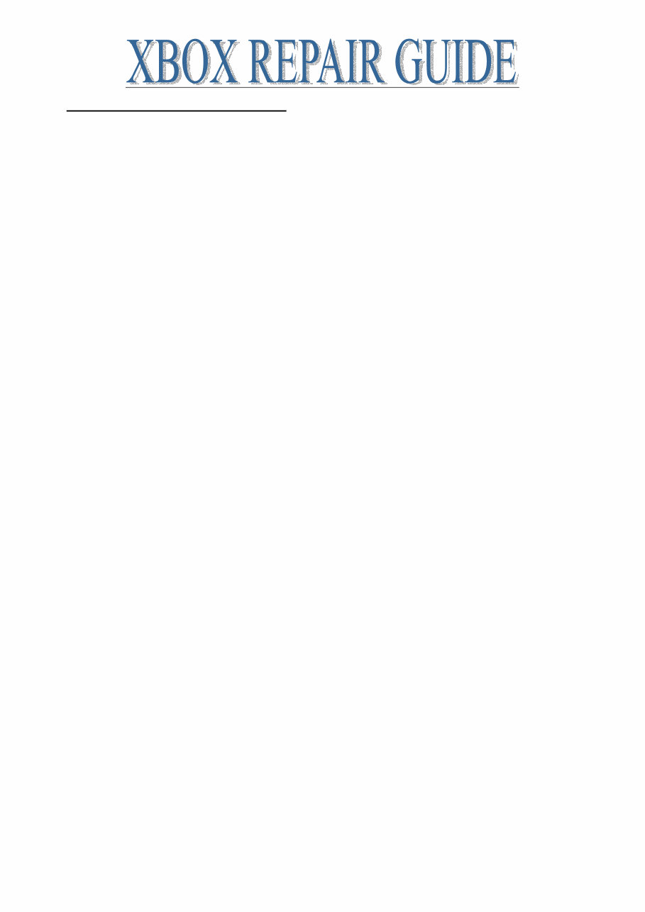 XBOX Repair GUIDE / Service Manual preview img 9