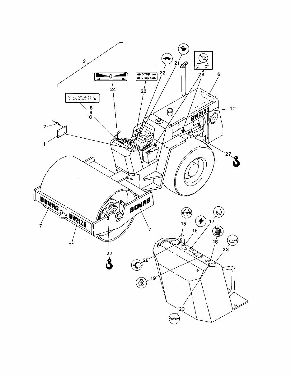 Bomag BW 212 D-2 Single drum vibratory rollers Service Parts Catalogue Manual SN101400280755 - 101400280755 preview img 10