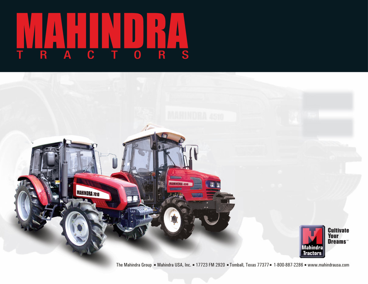MAHINDRA ML114 Series Loader Operator and Installation Instr preview img 1