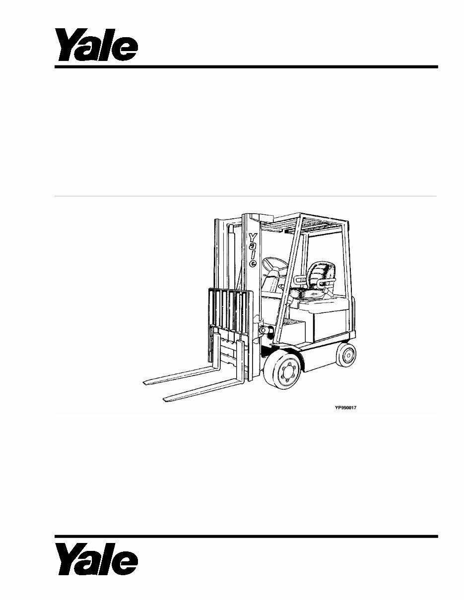 Yale ERC 040 - 065 RF / ZF (E108) Lift Truck Parts Manual preview img 1