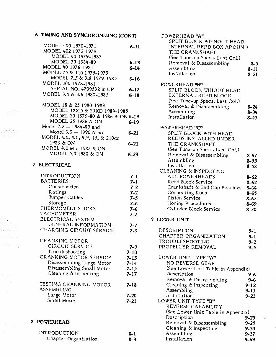 1989 Mercury Mariner 25HP Outboard Service & Repair Manual preview img 3