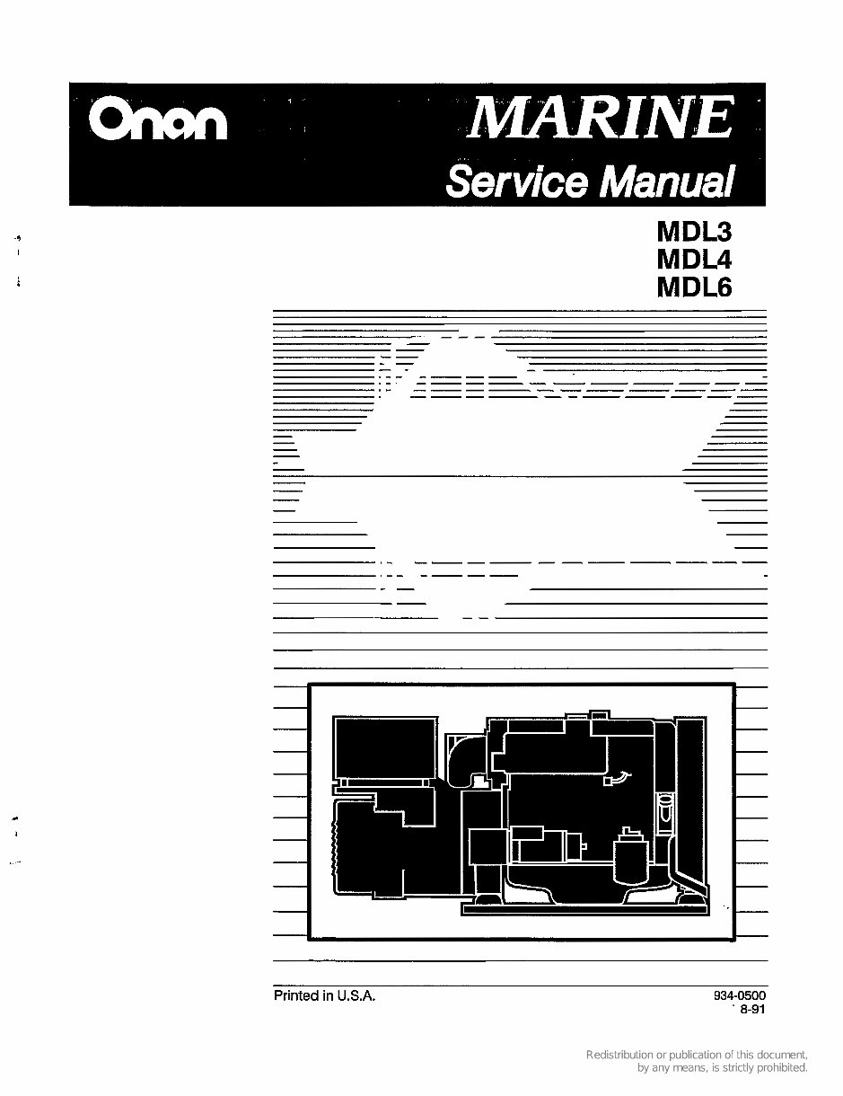 Onan Marine MDL3 MDL4 MDL6 Service Manual 934-0500 preview img 2