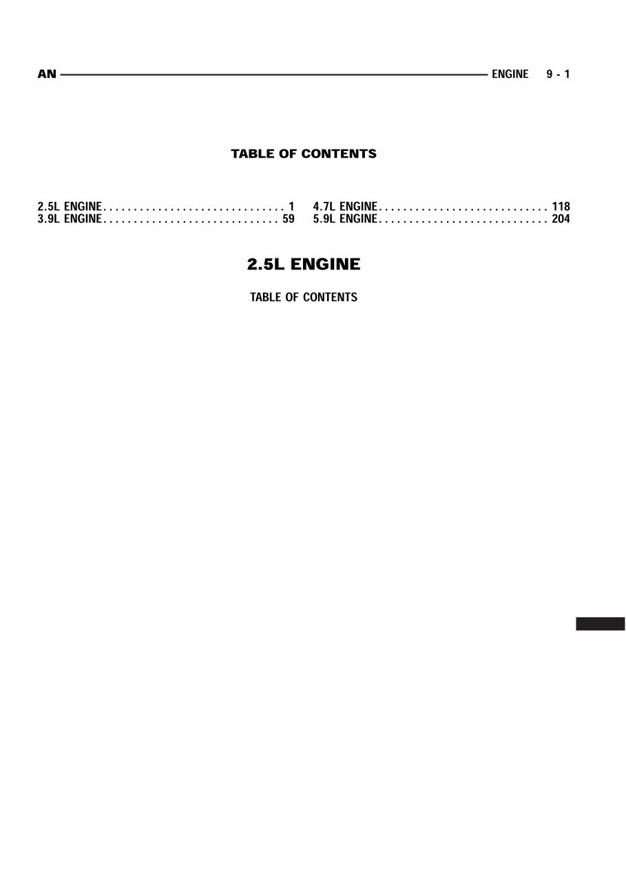 2000 Dodge Dakota Service & Repair Manual preview img 1