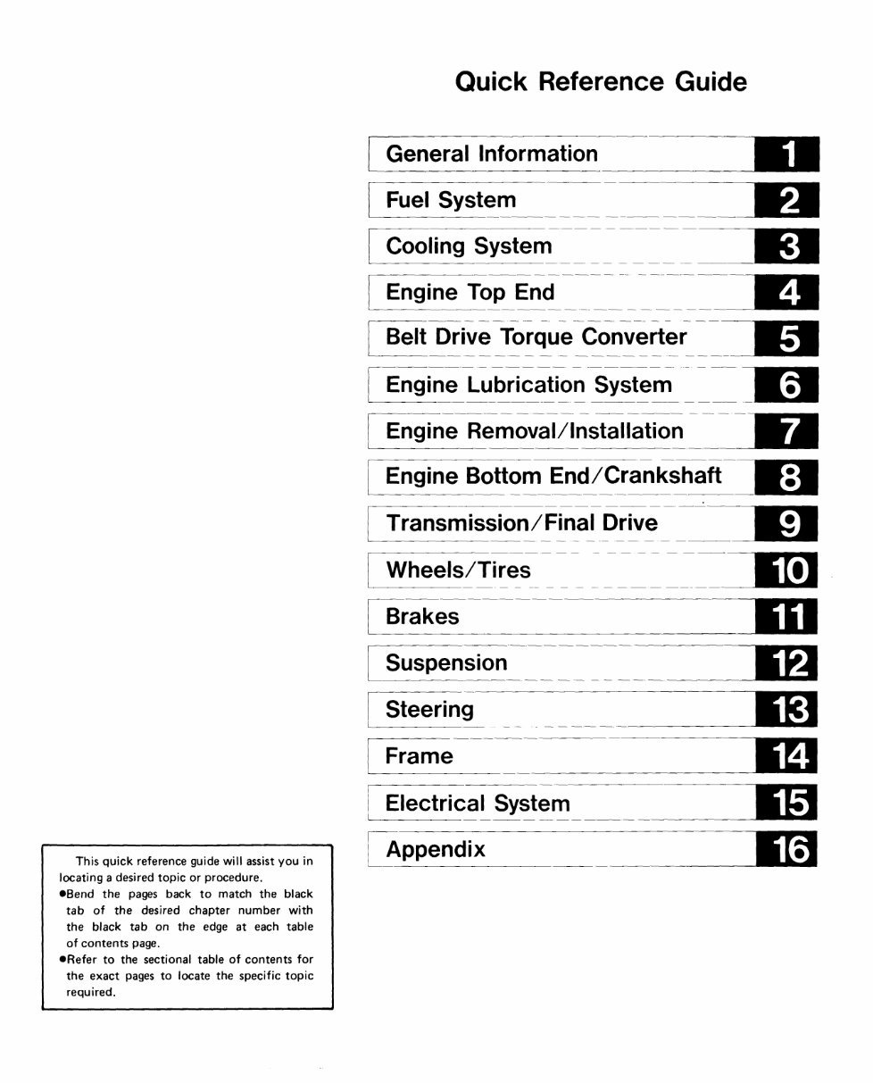 1989-1997 Kawasaki Mule 1000 UTV (KAF450-B1) OEM Service &amp; Repair Manual | eManualOnline