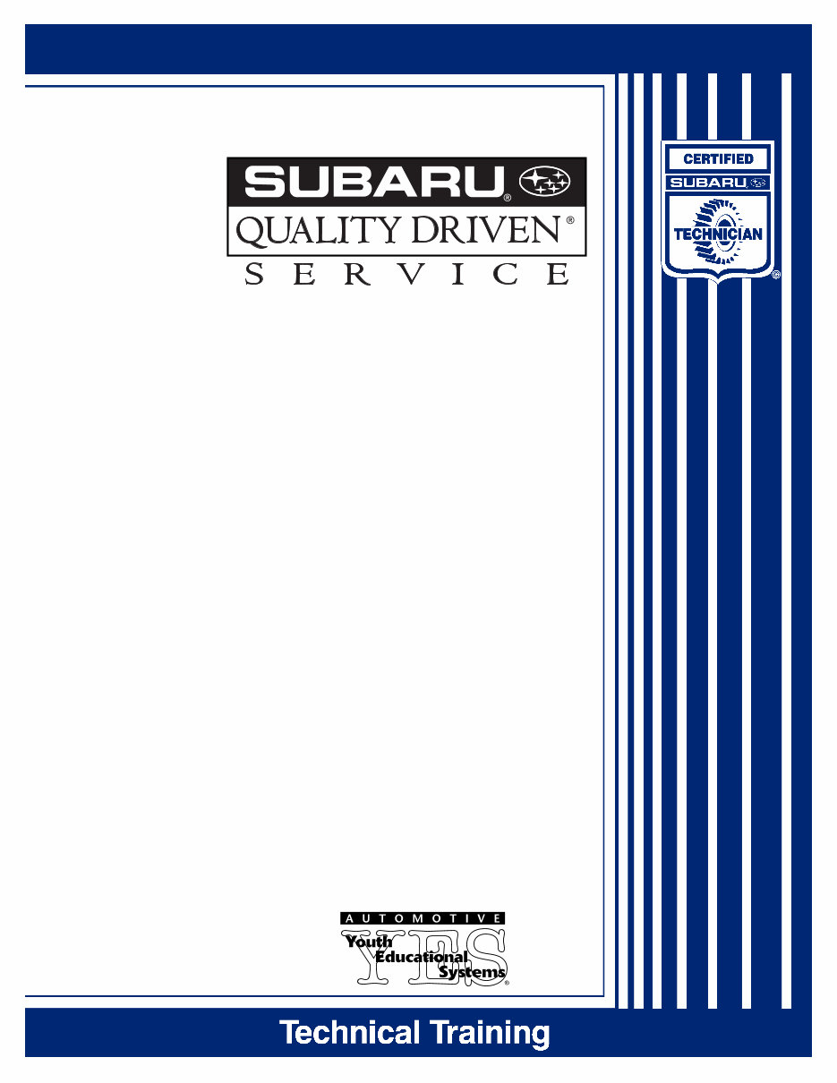 2001 Subaru Boxer Engine Series Technician Reference Manual preview img 1