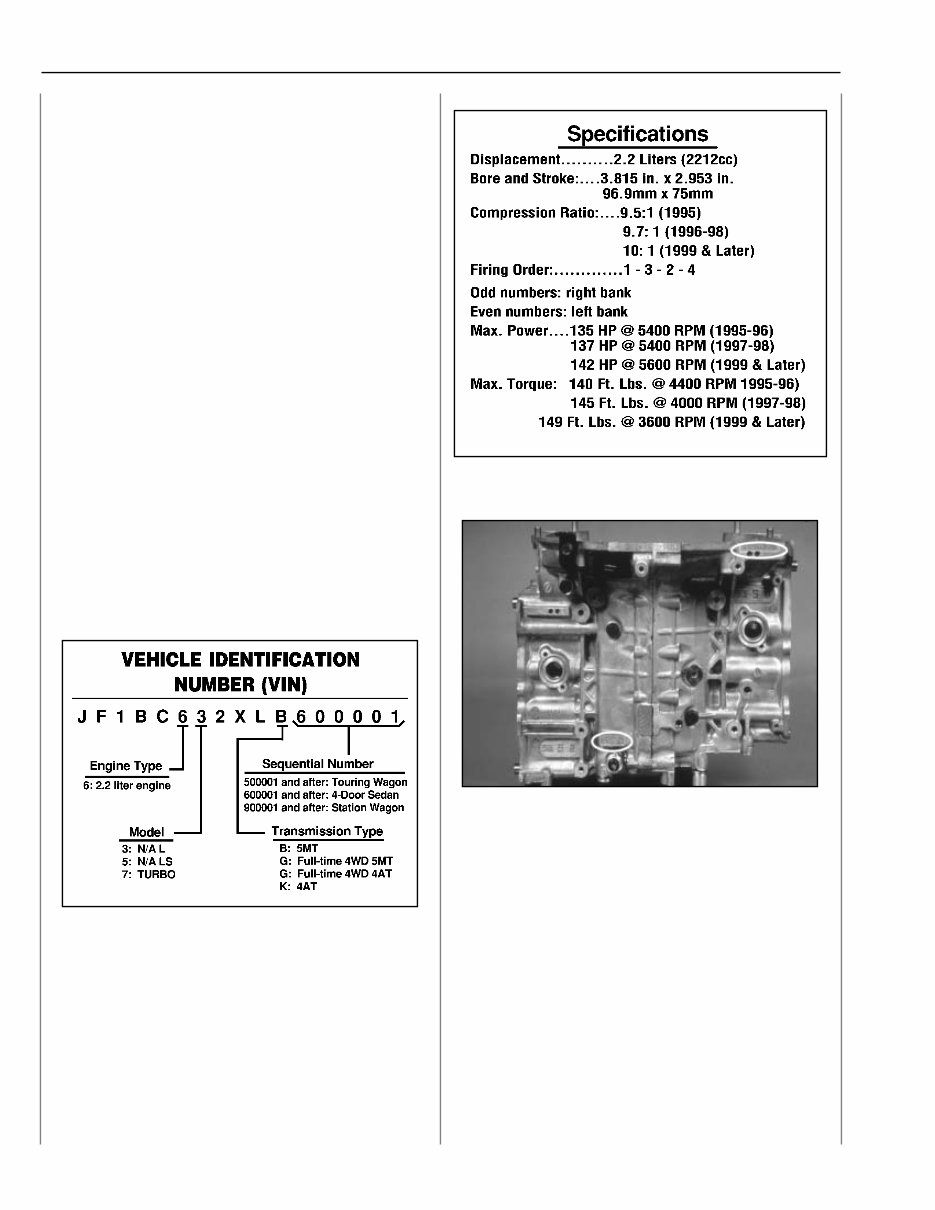 2001 Subaru Boxer Engine Series Technician Reference Manual preview img 9
