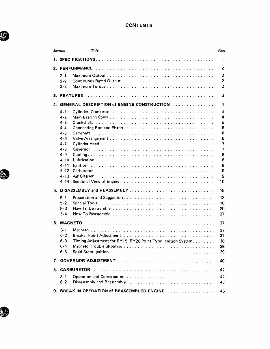 Subaru Robin EY15, EY20, EY28 Engine Full Service & Repair Manual preview img 3
