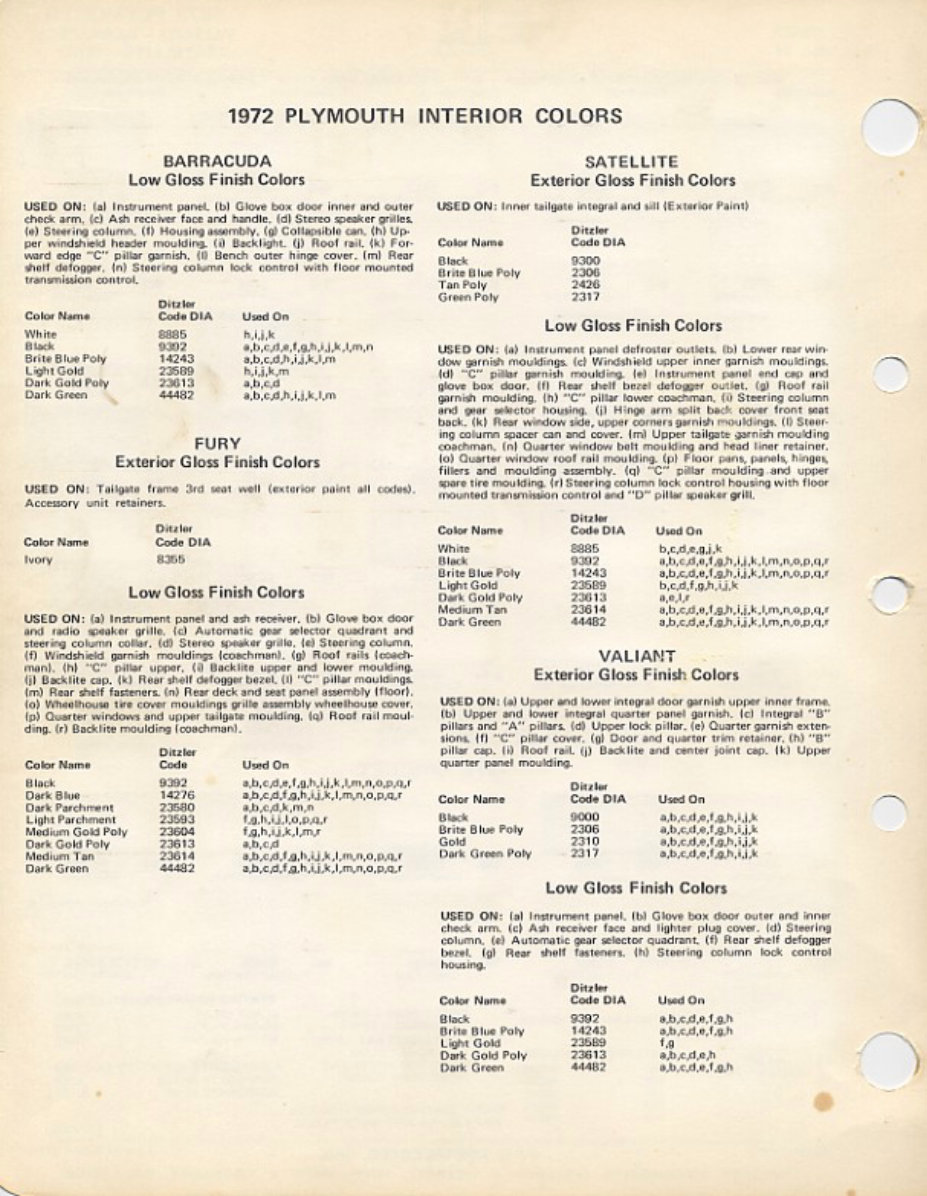 1972 Dodge/Chrysler/Plymouth/Imperial Parts Catalog Dart/Dart Custom/Swinger/Swinger Special/Demon/Demon 340/Challenger/Challeng preview img 6