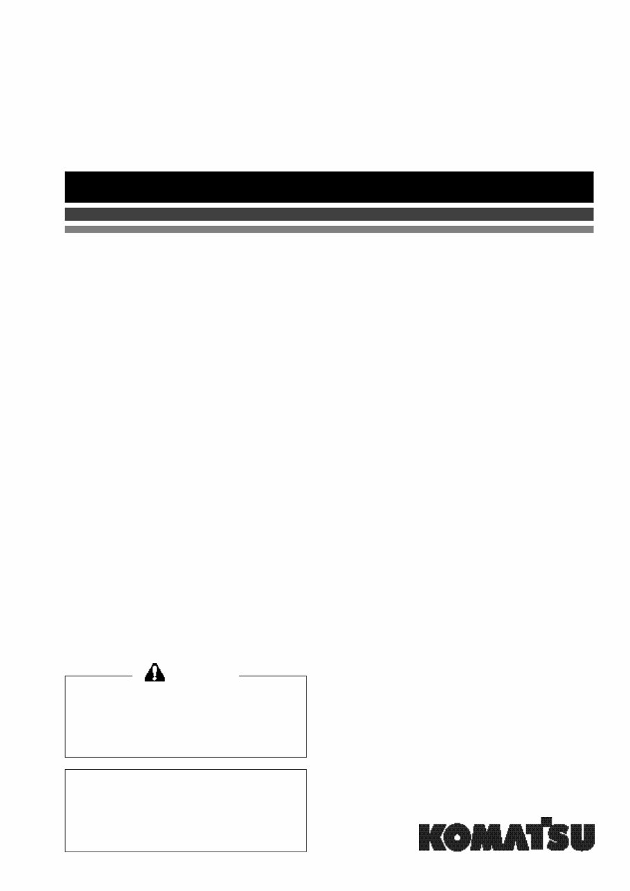 KOMATSU WA380-5H Wheel Loader Operation & Maintenance Manual preview img 1