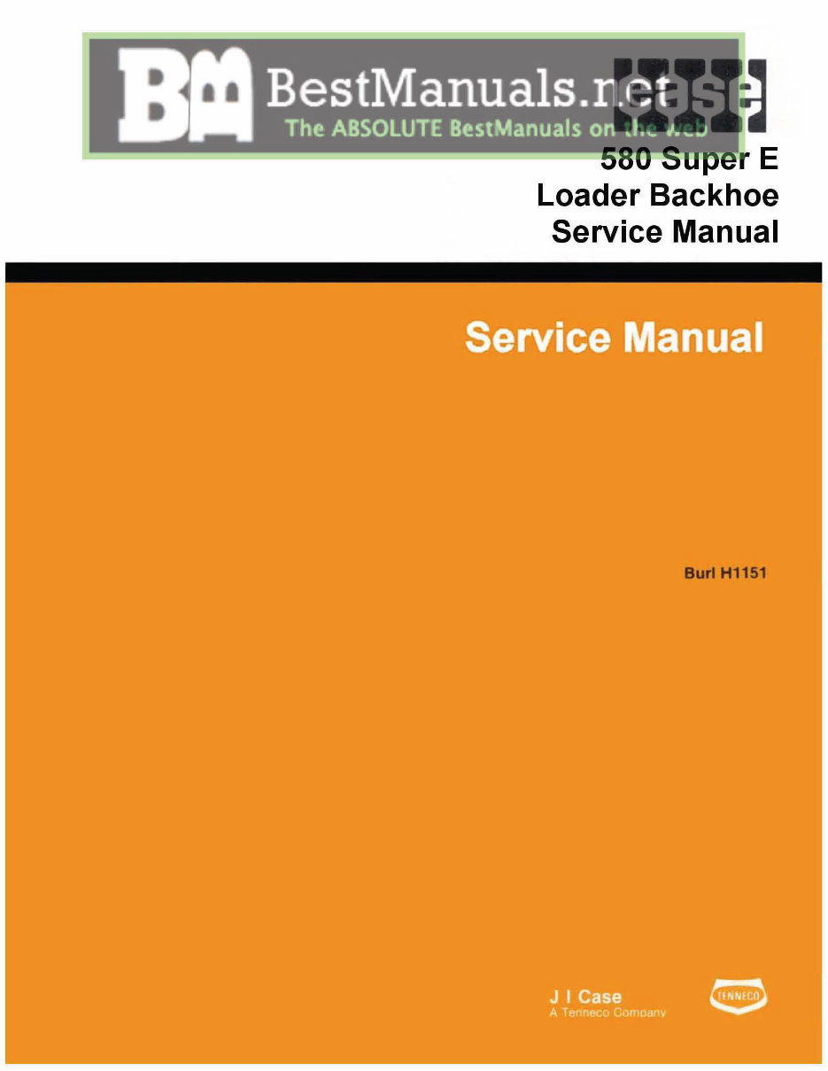 Case 580E Service Manual preview img 1