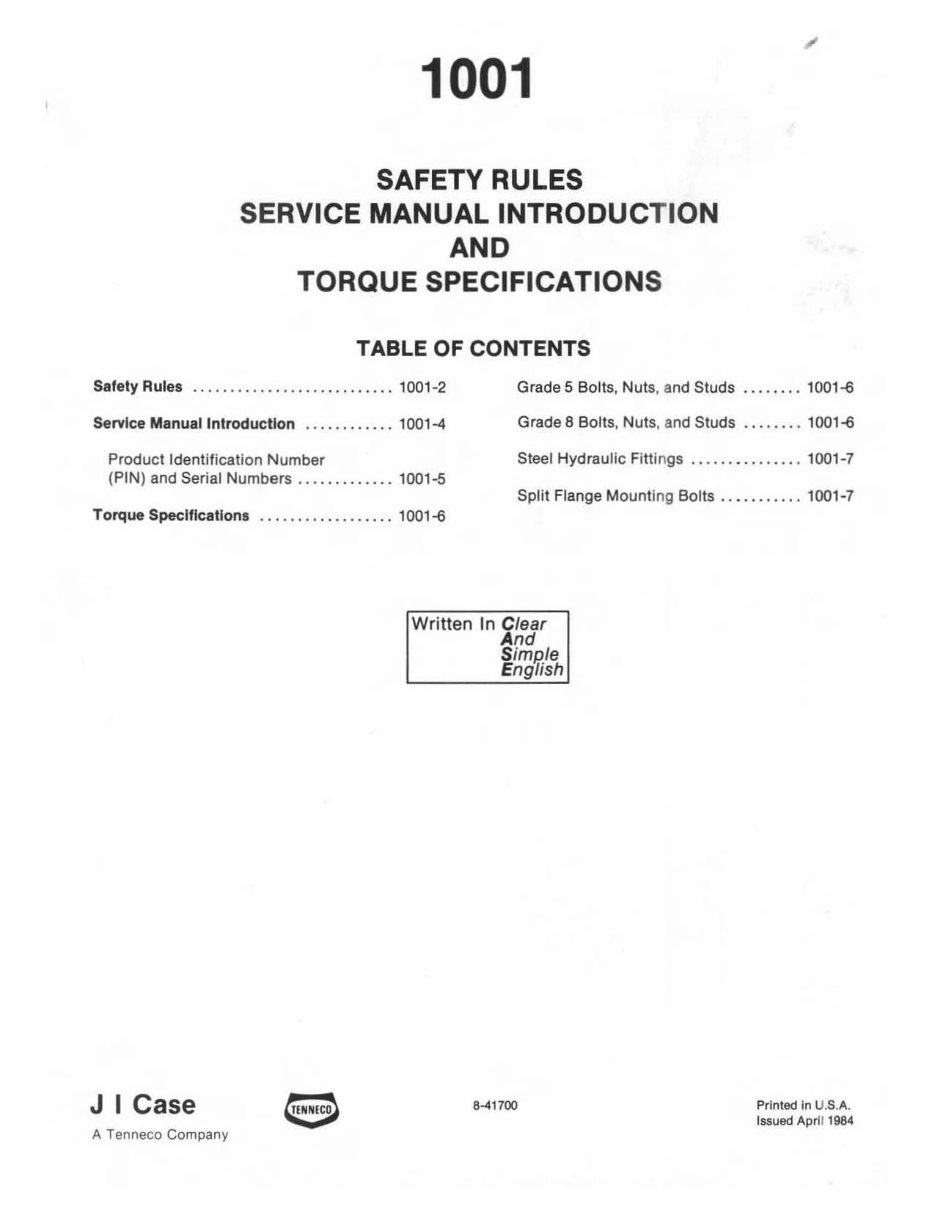 Case 580E Service Manual preview img 5