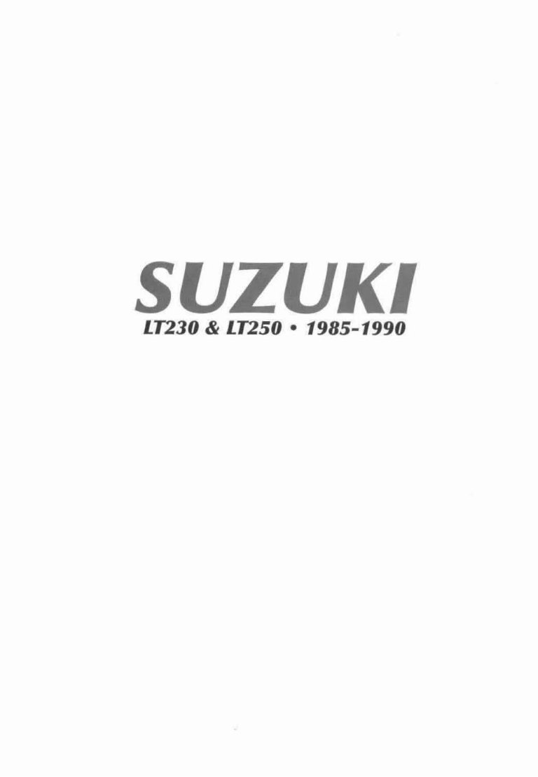 1985-1990 Suzuki LT230 and LT250 Service & Repair Manual preview img 1