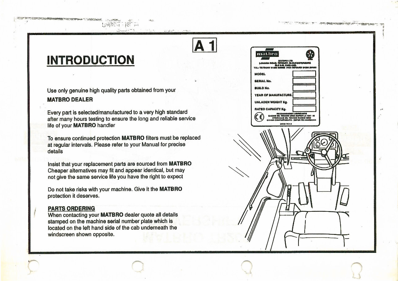 Matbro TR200 Powershift Telehandler Parts Catalog preview img 2