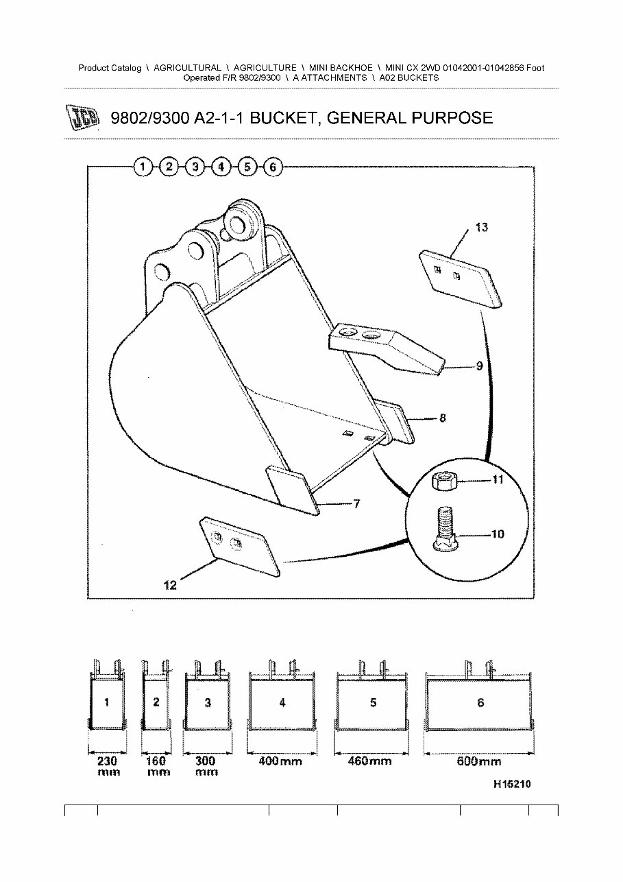 JCB MINI CX 2WD MINI BACKHOE Parts Catalog Manual #1 preview img 10