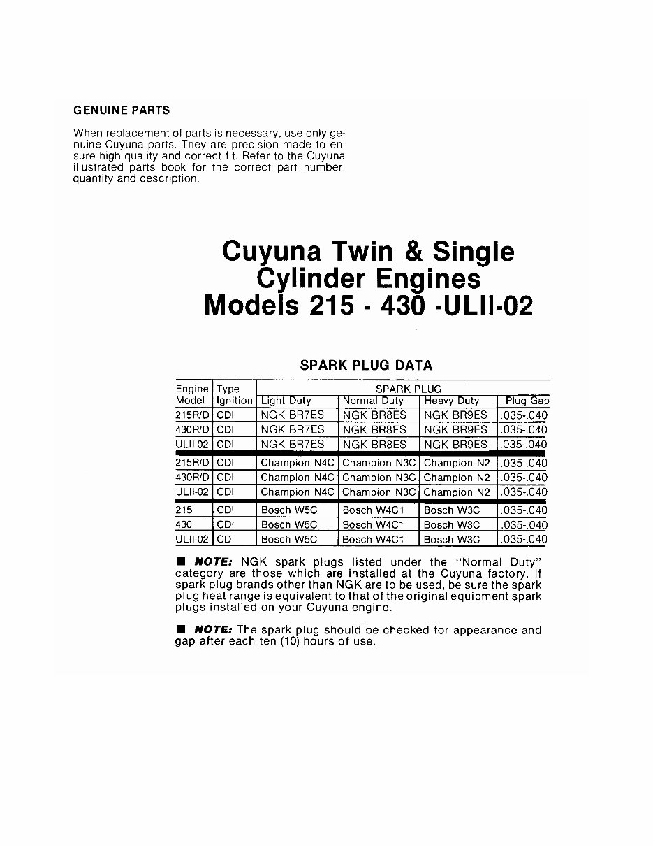 Cuyuna aircraft engine service manual 1980 - 1995 2SI preview img 7